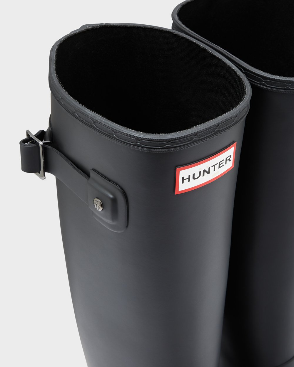 Hunter Refined Slim Fit Tall Rain Boots - Store Womens Black - TFSQNC534